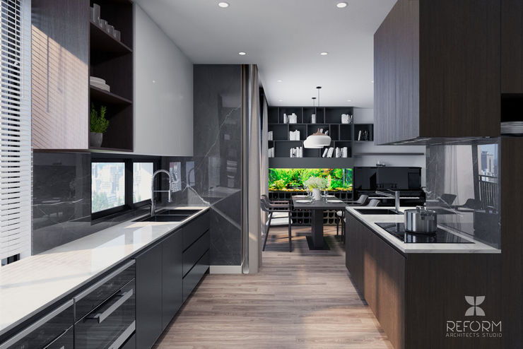 Reform Architects Kitchen units Brown