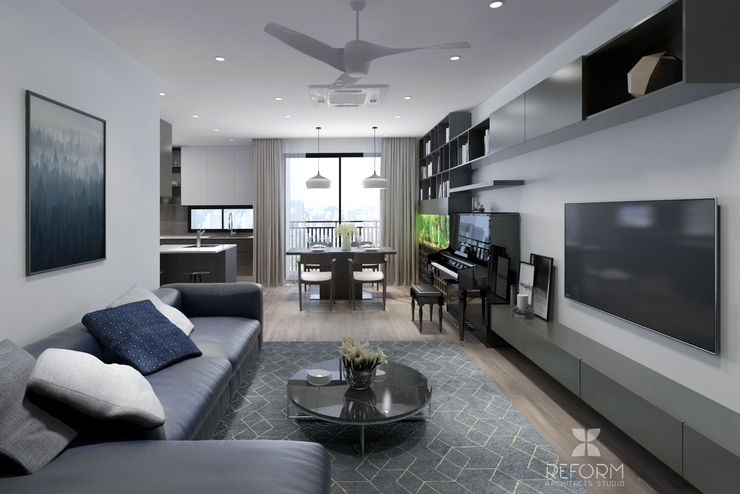 Reform Architects Modern Living Room Grey