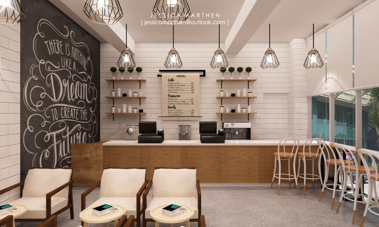 Cloudy & Cotton Pet Grooming & Coffee Shop, Lippo Mall Puri JESSICA DESIGN STUDIO Scandinavian style dining room