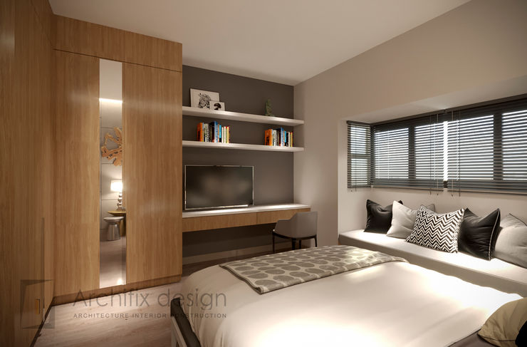 Thiết kế thi công nội thất căn hộ Oriental Plaza Công Ty TNHH Archifix Design Moderne Schlafzimmer