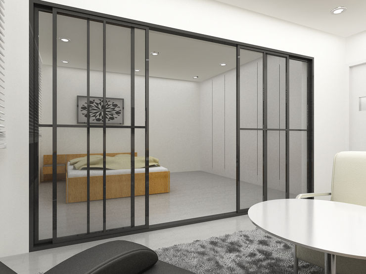 Korea - Apartment Interior Design Yunhee Choe Modern style bedroom White