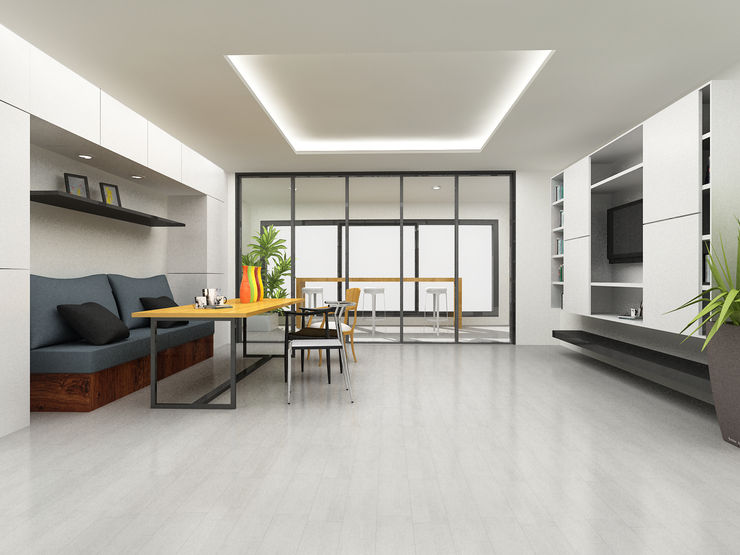 Korea - Apartment Interior Design Yunhee Choe Living room White