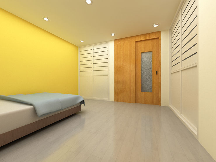 Korea - Apartment Interior Design Yunhee Choe Modern style bedroom Yellow
