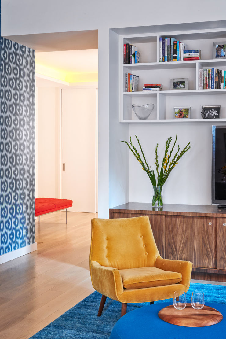 Tribeca Apartment Sarah Jefferys Design Modern Corridor, Hallway and Staircase