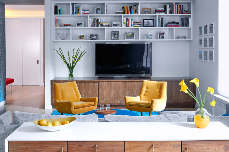 Tribeca Apartment Sarah Jefferys Design Modern Media Room