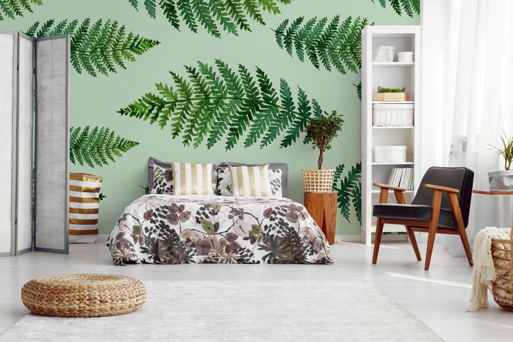 GREEN FERN IN THE BEDROOM Pixers Scandinavian style bedroom