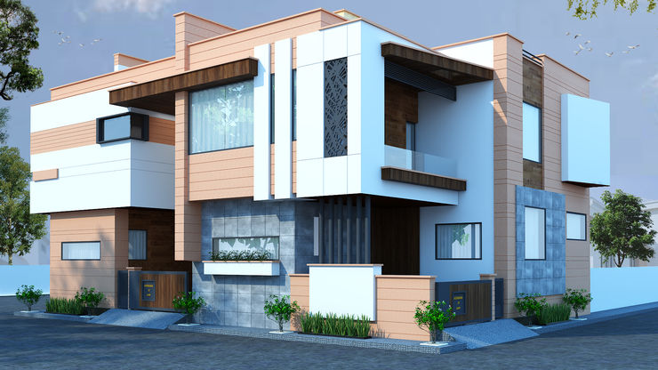East Facing moodern residence in Jodhpur RAVI - NUPUR ARCHITECTS