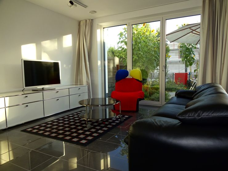Galerie Einfamilienhäuser Passivhäuser Junker Architekten Moderne Wohnzimmer Weiß