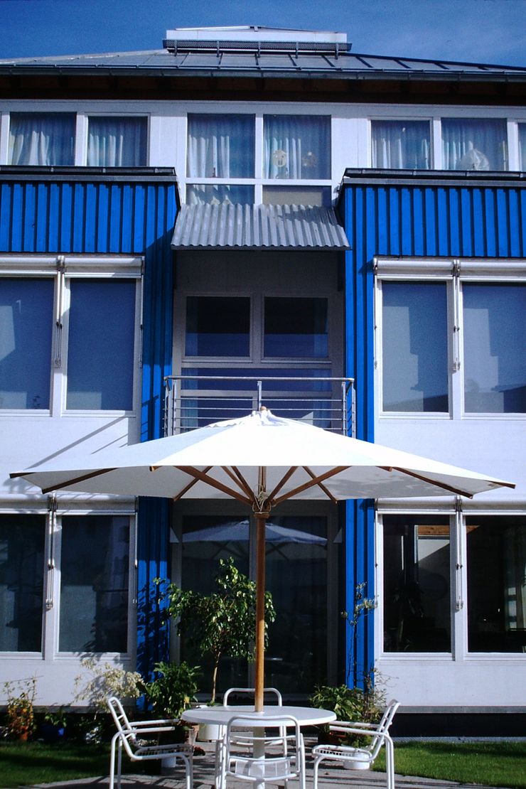Galerie Einfamilienhäuser Passivhäuser Junker Architekten Moderne Häuser Holz Blau