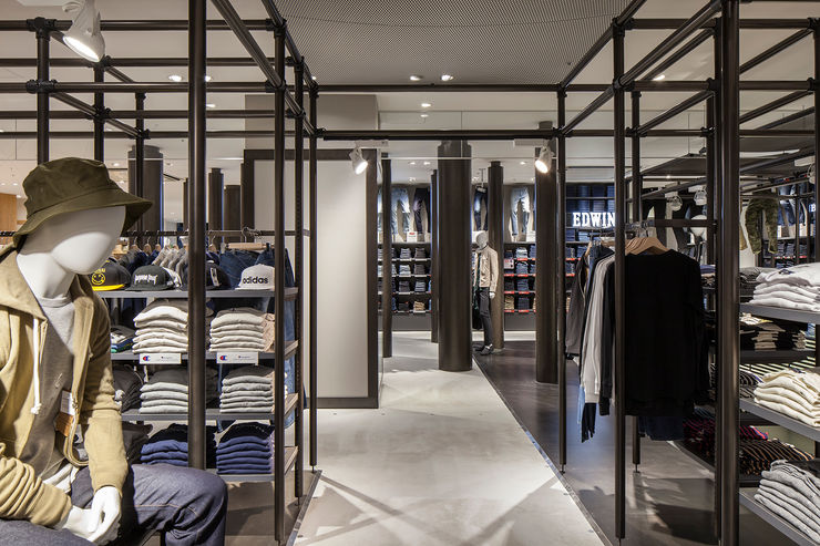 KITZ.CO.LTD Espaços comerciais minimalistas Ferro/Aço Cinzento