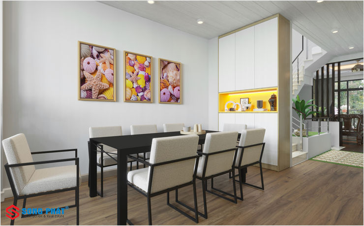 Công ty TNHH TK XD Song Phát KitchenTables & chairs Leather White