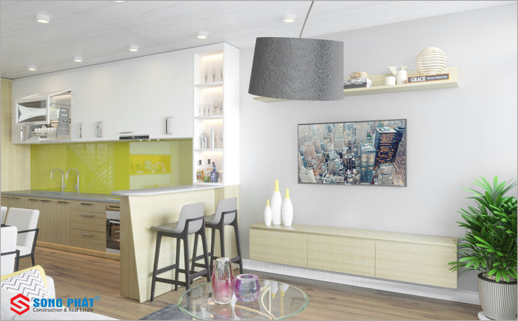 Công ty TNHH TK XD Song Phát KitchenTables & chairs Engineered Wood White