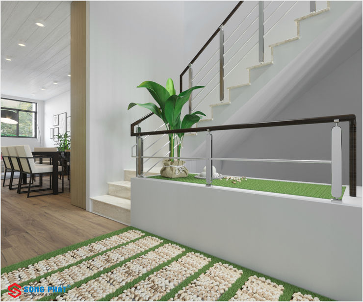 Công ty TNHH TK XD Song Phát Walls & flooringWall & floor coverings Wood-Plastic Composite White