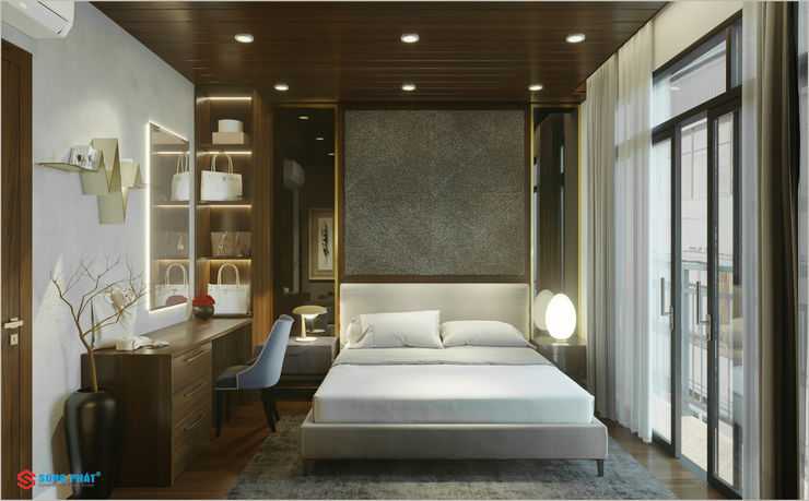Công ty TNHH TK XD Song Phát BedroomBeds & headboards Silk White