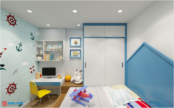 Công ty TNHH TK XD Song Phát BedroomWardrobes & closets Wood Blue