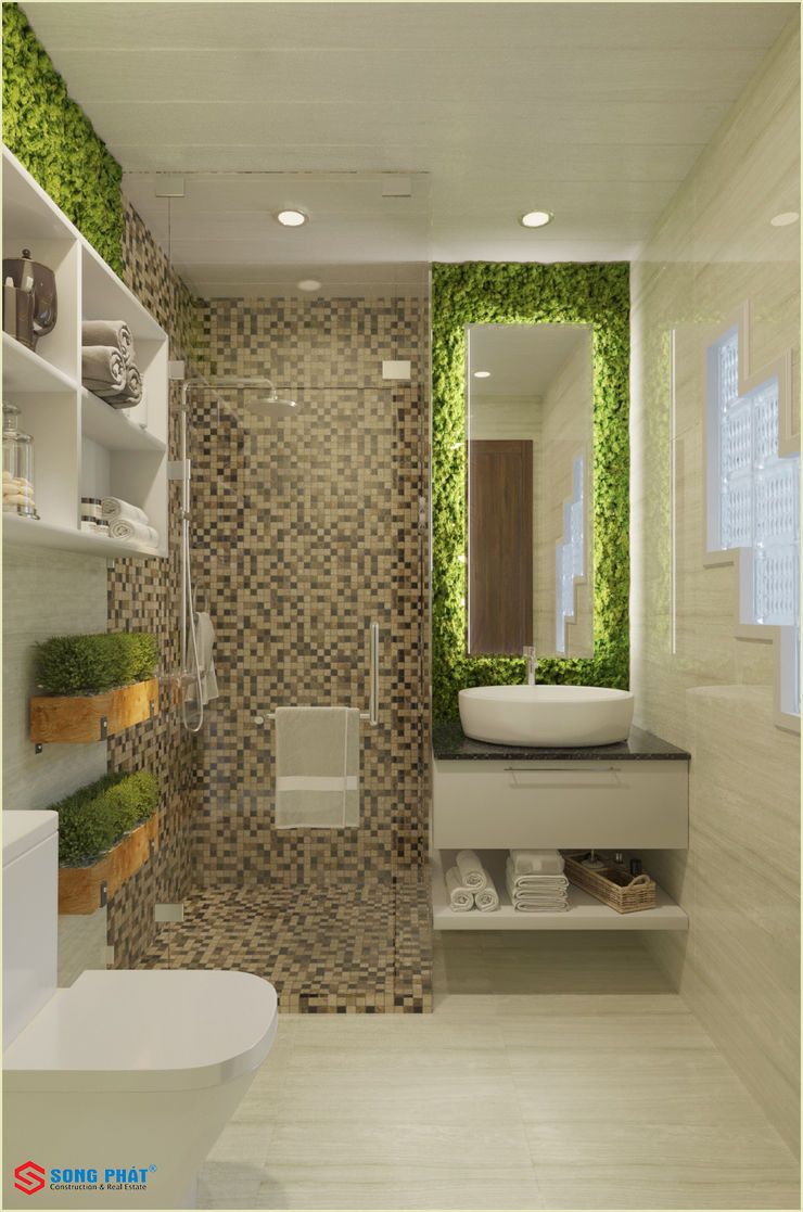 Công ty TNHH TK XD Song Phát BathroomMirrors Tiles Grey