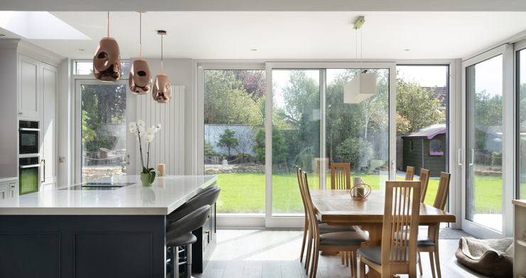 Contemporary Extension Project Photography Hackett Visuals Classic style conservatory Granite Blue