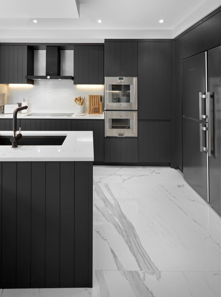 kitchen Esra Kazmirci Mimarlik Kitchen units Ceramic Black