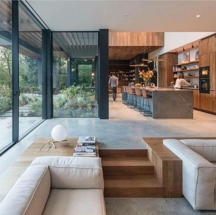 Casa in legno passiva Green Living Ltd Cucina moderna Legno massello