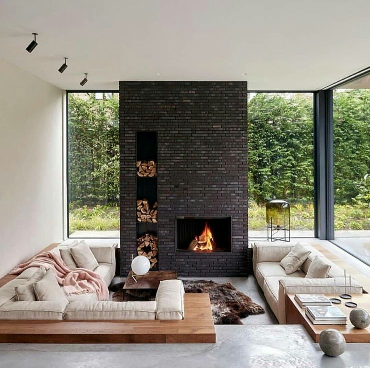 Casa in legno passiva Green Living Ltd Soggiorno moderno Legno massello