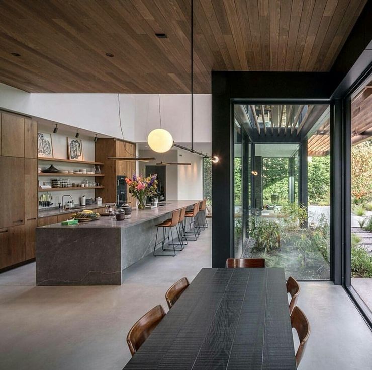 Casa in legno passiva Green Living Ltd Cucina moderna