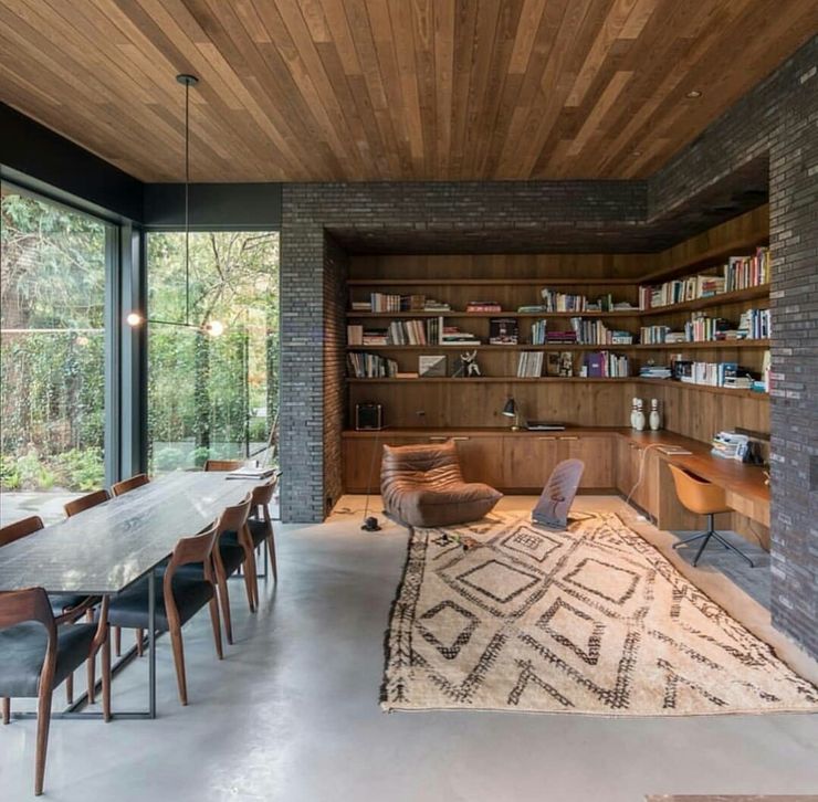 Casa in legno passiva Green Living Ltd Sala da pranzo moderna