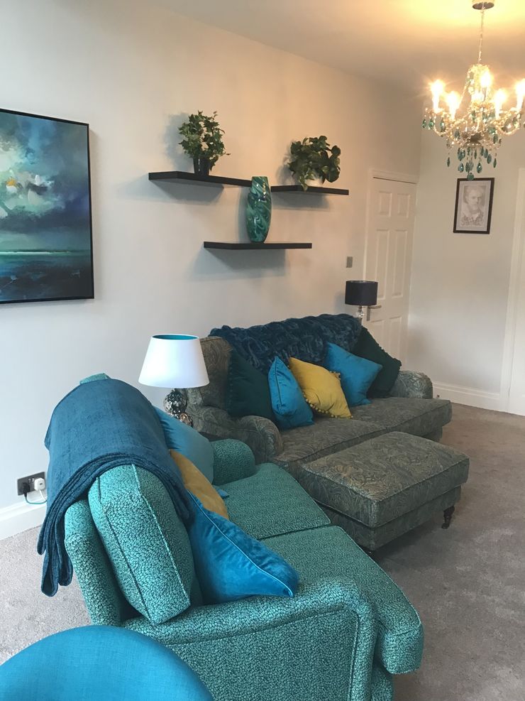 Vibrant Peacock Living Room Girl About The House