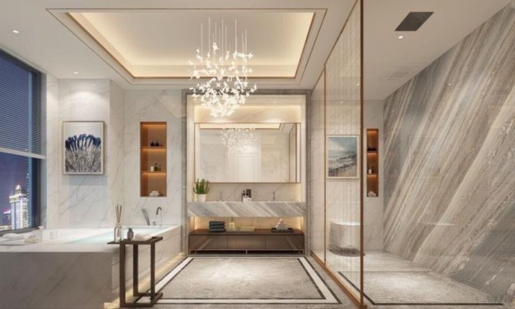 Modern Villa with Pool, Abingdon, Oxfordshire Abodde Luxury Homes Modern Bathroom