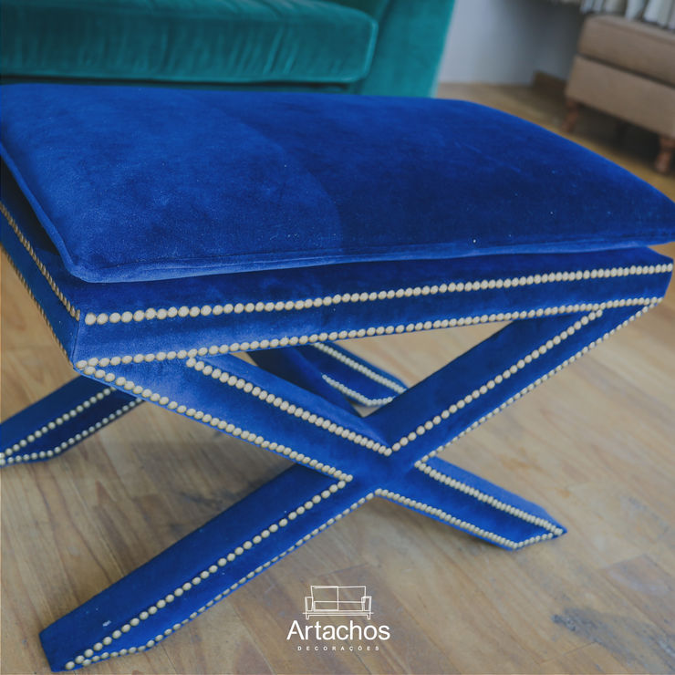 Puff Artachos Decorações CasaAcessórios e Decoração Azul