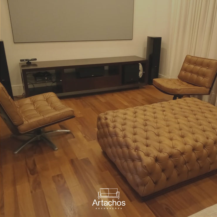Poltrona de couro Artachos Decorações Sala de estarBancos e cadeiras