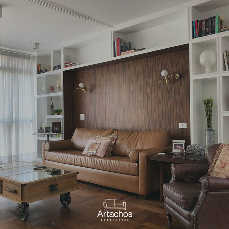 Sofá de couro Artachos Decorações Sala de estarSofás e divãs