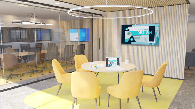 4 + Arquitectura Lojas & Imóveis comerciais modernos Bambu Amarelo