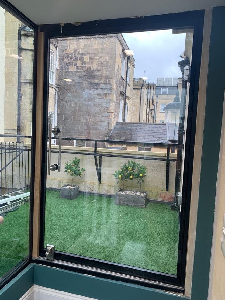 Bath Winter 2020 Glass Structures Limited Modern corridor, hallway & stairs