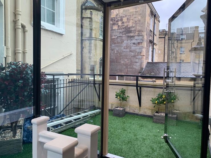 Bath Winter 2020 Glass Structures Limited Modern corridor, hallway & stairs