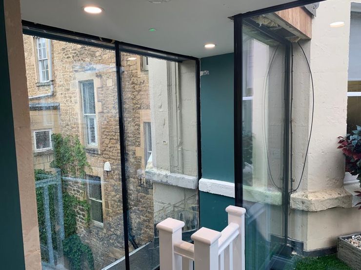 Bath Winter 2020 Glass Structures Limited Modern corridor, hallway & stairs