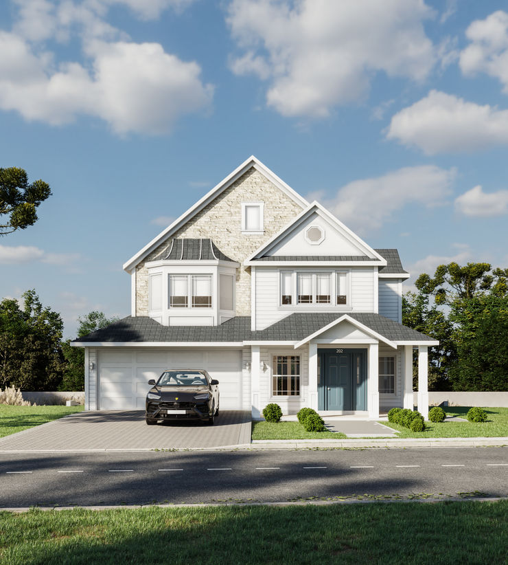 Casa em estilo americano Nesta Espaços Extraordinários Casas familiares