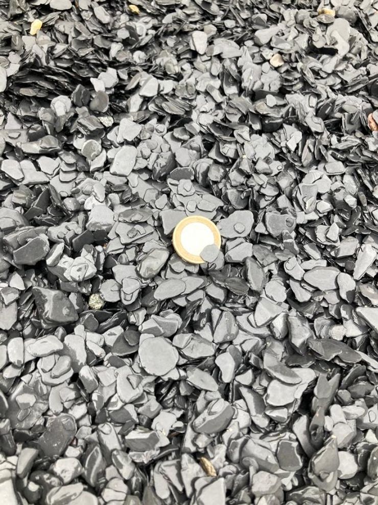 Rounded Crushed Slate 6-12 mm Canteras el Cerro Garden Accessories & decoration Slate Black