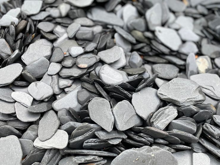 Rounded Crushed Slate 12-40 mm Canteras el Cerro Garden Accessories & decoration Slate Black