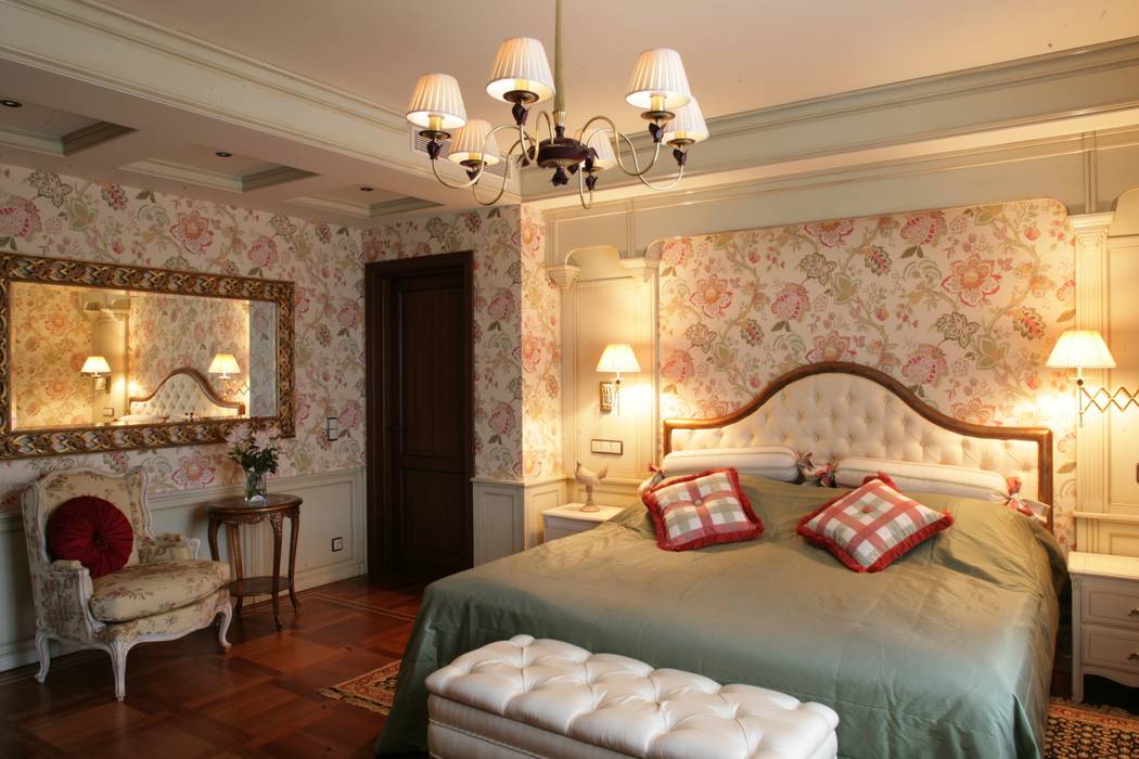 Дизайн интерьера спальни в английском стиле фото