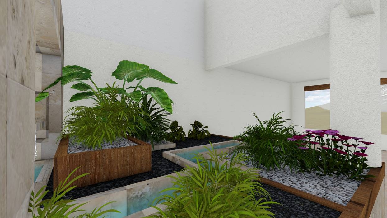 Fotos de jardines  de estilo minimalista  jardin  interior  