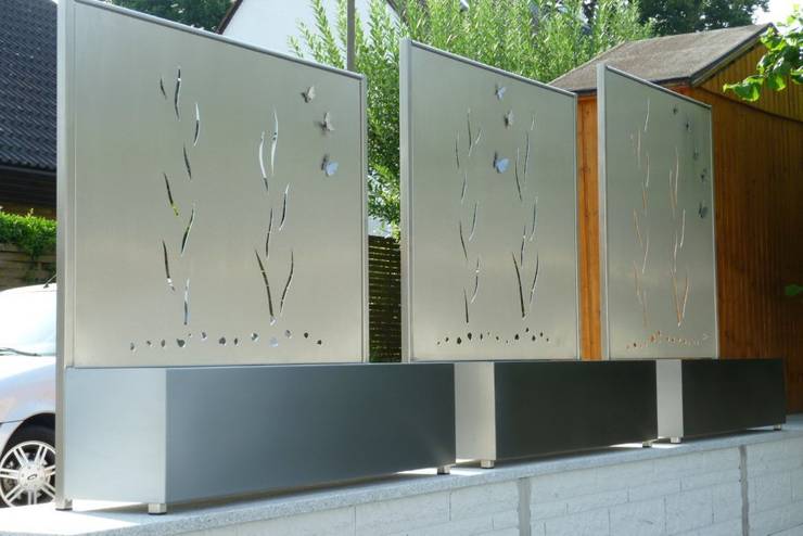 Edelstahl Sichtschutz von Edelstahl Atelier Crouse Stainless Steel