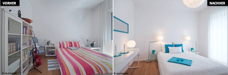 Home staging: kleines budget groÃe wirkung Schlafzimmer vorher nachher
