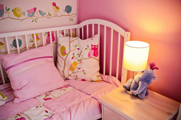 2er Set Holz Buchstützen Vögel & Blumen Mit Wunschnamen - Rosa Pink Für Mädchen & Kinderzimmer