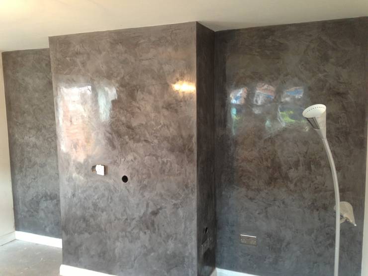 Feature Wall In Grey Spatula Stuhhi by Daniel Polished Plaster