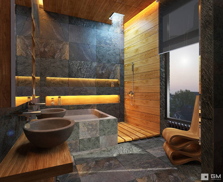 6 grandiose Ideen für Naturstein im Badezimmer