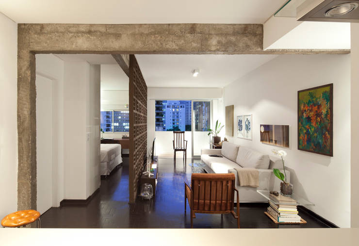 Apartamento Itaim Bibi Salas de estar minimalistas por Filipe Ramos Sala De Estar Filipe Flakes ~ Apartamento Itaim Bibi Salas de estar minimalistas por Filipe Ramos