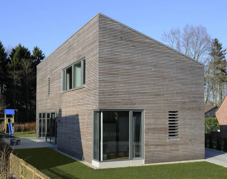 Ansicht giebel moderne häuser von jebens schoof architekten