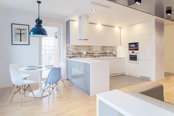 Cocinas de estilo escandinavo por DK architektura wnętrz