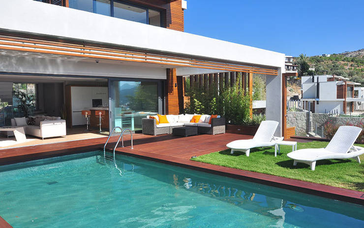 Terrazas y patios con alberca - ¡10 ideas sensacionales!