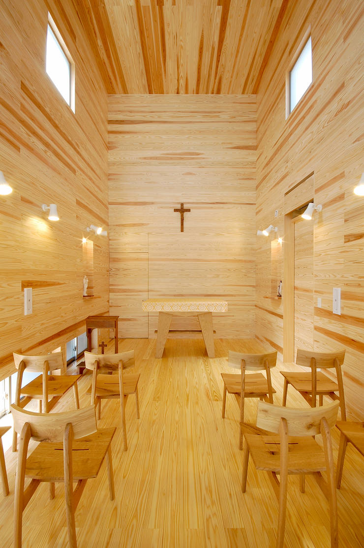 M設計工房が手掛けた木薫る夏の教会「全開口と空窓の黙想の家」 | homify